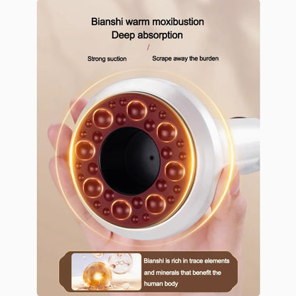 Smart vacuum cupping device electric breathing heating wireless negative pressure suction device meridian dredging massage devic
