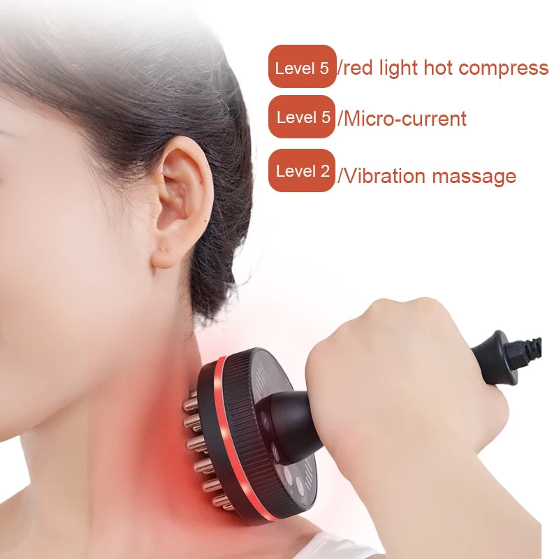 Eletric Guahsa Massager Meridian Massage Brush Lymphatic Drainage Machine Heating Microcurrent Body Back Massager Anti Cellulite