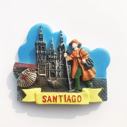 Europe Spain 3D Refrigerator Magnet Tourist Souvenirs Stickers,Home & Kitchen Decoration Fridge Magnet Message Sticker