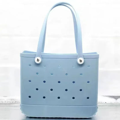 Fashion Beach Bogg Bag Rubber Waterproof Basket Large Capacity Summer Storage Shoulder Handbag Travel Women Tote Shopping Bags