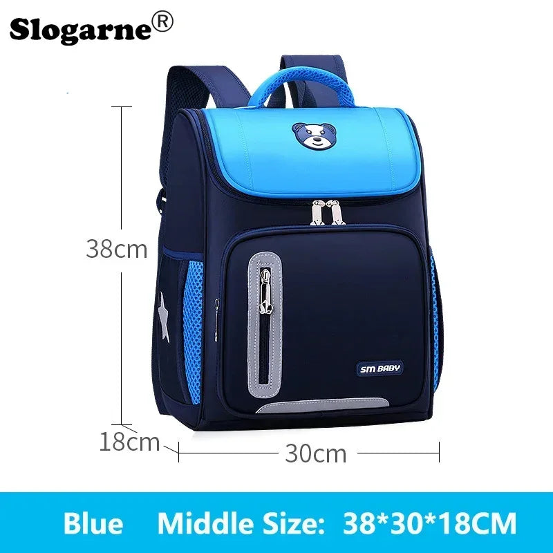 Students Simple Primary School Bags Boys 1-6 Grade Spine Protection Burden Reduction Schoolbag Girls Backpack Unisex Mochila Bag
