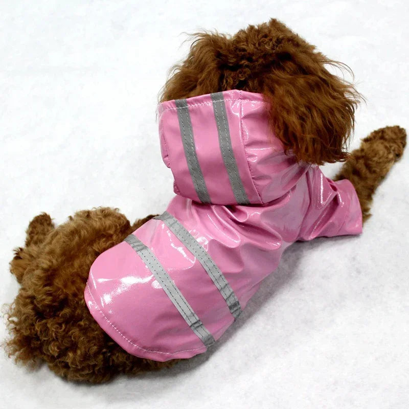 Small Dog Raincoat Reflective Waterproof Windproof Pet Dog Coat Puppy Cats Raincoat Chihuahua Bulldog Pets Cape Poncho Clothes