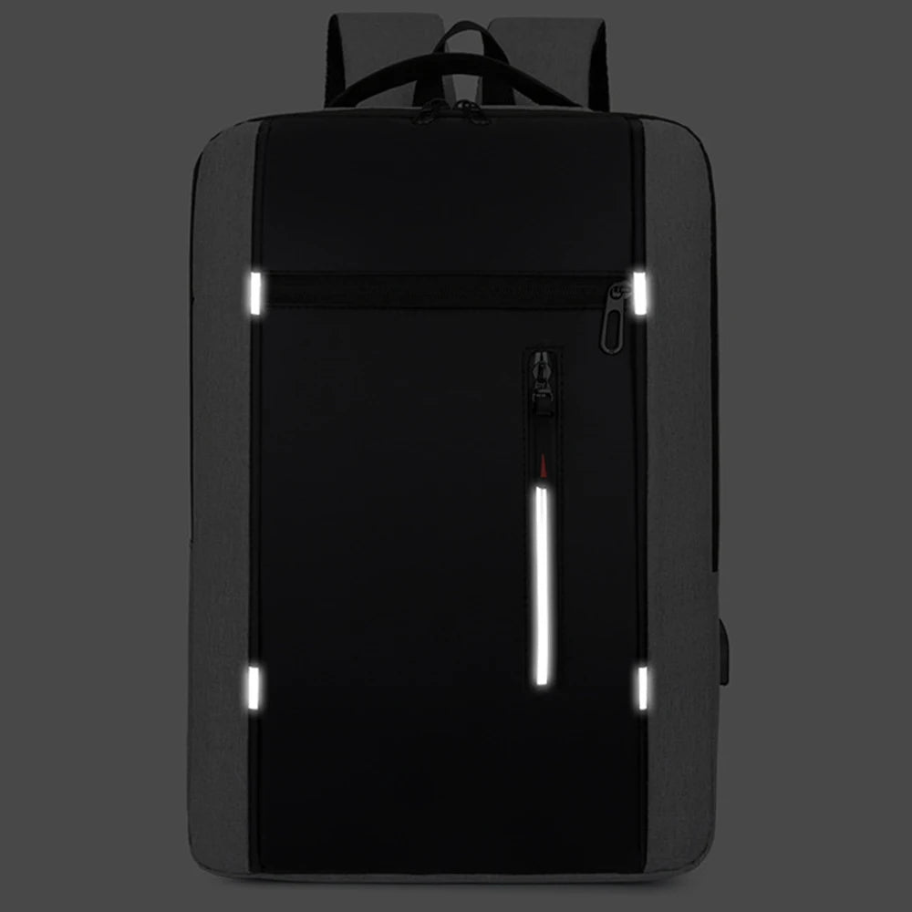 Portable Backpack Camping Travel Bag Business Daypack with USB Charging Port Fit 15.6 Inch Laptops for Men Women