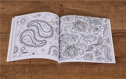 Mandalas Stress Relief Coloring Book English Edition, 128 pages thick 160g white cardboard, packaged in adult art mixed pattern