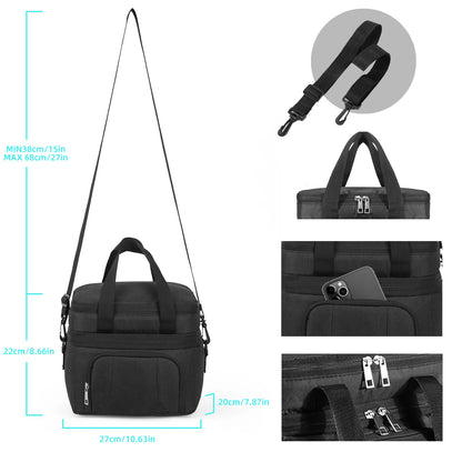 Double Insulated Lunch Bag Layer Portable Thermal Lunch Box Waterproof Picnic Heat Insulating Bag with Adjustable Strap