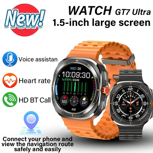 LAXASFIT 2025 New Smart Watch GT7 Ultra Men's Multifunctional Sports Fitness Tracker Health Ladies Smartwatch Gift