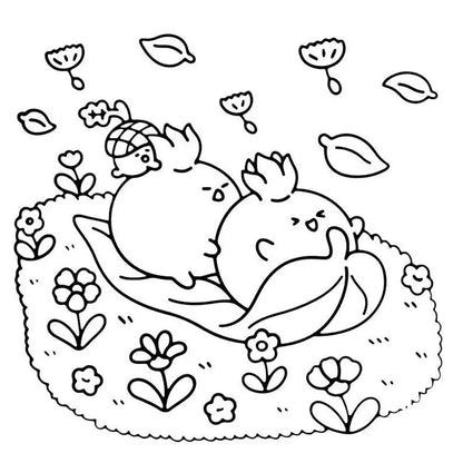 Cartoon Coloring Book Educational Painting Gift Graffiti Painting Book Stress Relief Montessori Drawing Toy for Adults And Teens