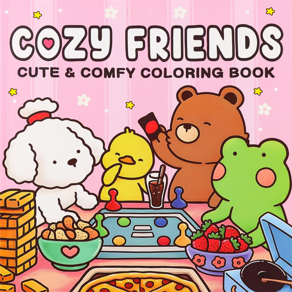 Coloring Book For Adults And Teens Halloween Theme Featuring Adorable Creepy Creatures In Cozy Moments For Relaxation Gift