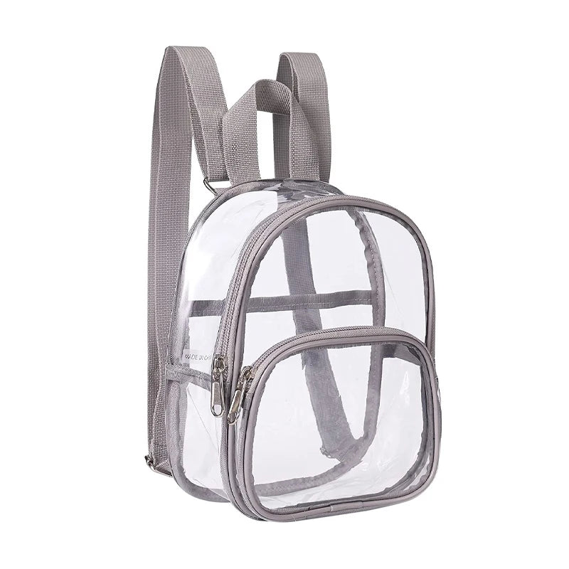 Transparent PVC Bag Outdoor Sports Fitness Knapsack Casual Travel Visible Backpack Large Capacity Waterproof Shoulders Bags