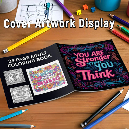 Adult Picture Book: Positive Affirmation Coloring and Doodle Art Journal - 24 Thick Pages for Creative Relaxation