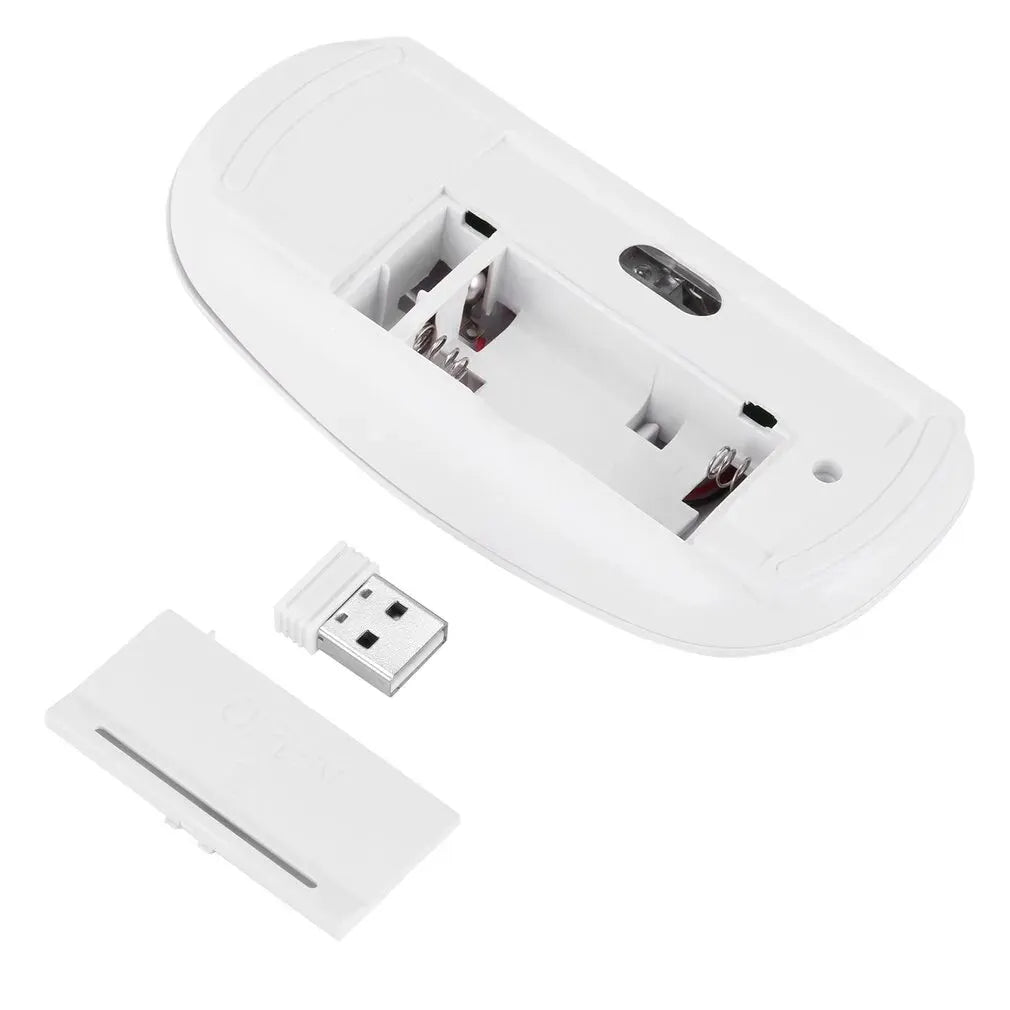 Wireless gaming mouse, quiet and magical, suitable for laptops and tablets, with battery powered and rechargeable versions