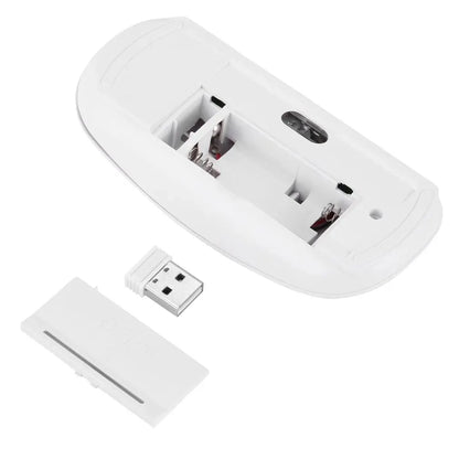 Wireless gaming mouse, quiet and magical, suitable for laptops and tablets, with battery powered and rechargeable versions