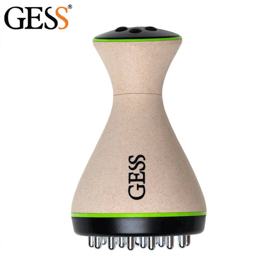GESS Microcurrent Cellulite Massager, Heating Vibration Handheld Lymphatic Drainage Massager, Electric Meridian Massage Brush
