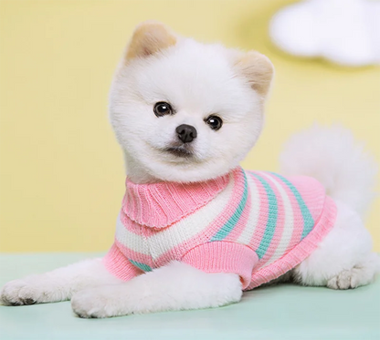 Small Dog Knitted Sweater Dog Heart Sweater Chihuahua Schnauzer Warm Dog Clothes Winter for Small Puppy Cat Pets Pet Supplies