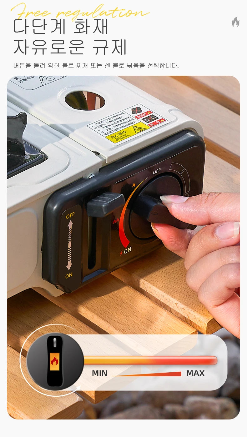 BISINNA Picnic Stove, Portable Camping Stove, Burning Like a Home Gas Burner. 3 Layers of Safety