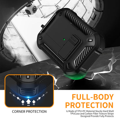 For AirPods 4 Generation Case Cover with Phone Holder Shockproof Hard Shell Protective Case with Cleaner Kt for AirPods Pro/Pro2