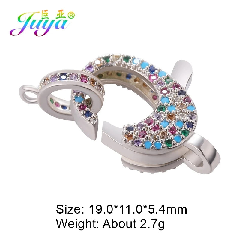 Juya 18K Real Gold Plated Accessories DIY Needlework Beads Pearls Jewelry Making Fastener Closures Lobster Lock Clasps Supplies