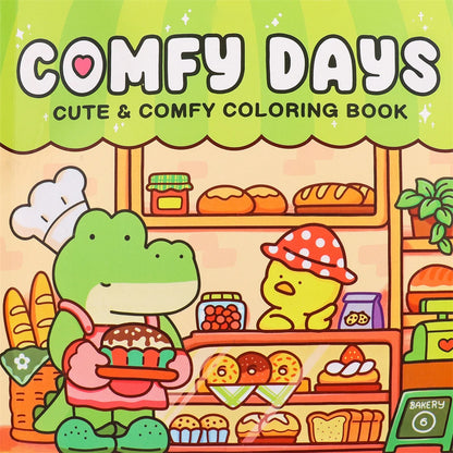 Coloring Book For Adults And Teens Featuring Adorable Christmas Creatures Cartoon Coloring Book To Relax In A Cozy Hygge Moment