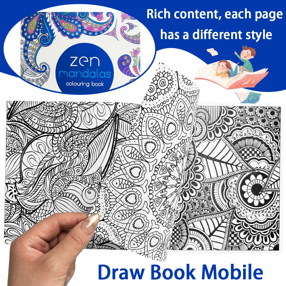 "Zen Mandalas Colouring Book: Intricate Paisley & Mandala Designs, Adult Relaxation Coloring Book for Mindfulness and Creativity