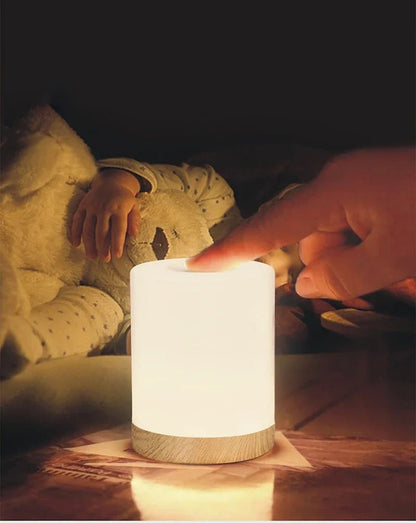 LED Night Light Touch Stepless Dimmable LED Table Lamp USB Portable Bedside Lamp for Bedroom Decor Sleeping Night Light Kid Gift
