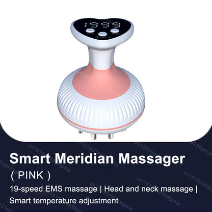 Electric Meridian Brush Gua Sha Body Massager EMS Microcurrent Hot Compress Scraping Lymphatic Drainage Machine Fat Burner