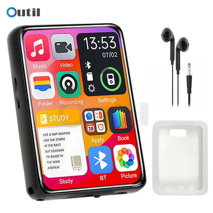 2025 New Bluetooth 5.4 Touch Screen MP3 Player HiFi Lossless Music Play Built-in Speaker 32GB Support Recording E-Book