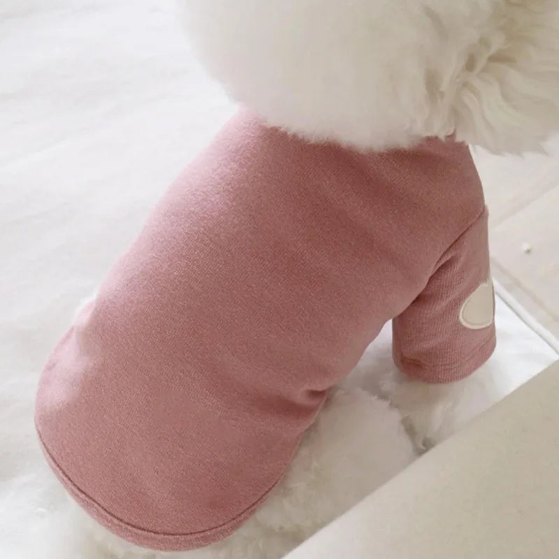 New Shirt Cat Pet Warm Clothes Pet Dog Clothes Base Designer Cute Love Bear Teddy Yorkshire Hoodie Puppy Clothing MWTJK01