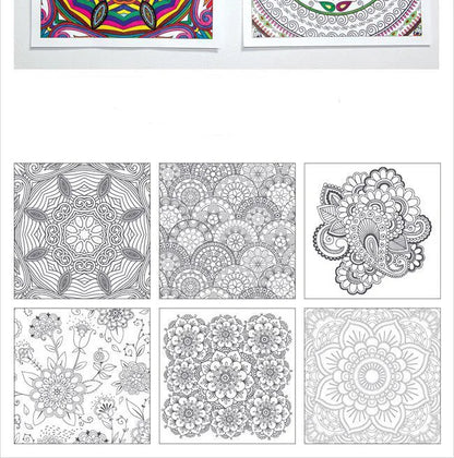Mandala Painting Adult Stress Reduction Therapy Psychological Decompression Coloring Book Graffiti Painting Hardcover Art Book