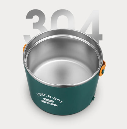 School Office Car Picnic Electric Heating Lunch Box Stainless Steel Portable Adult Food Warmer Container 220V 110V 24V 12V 1.2L
