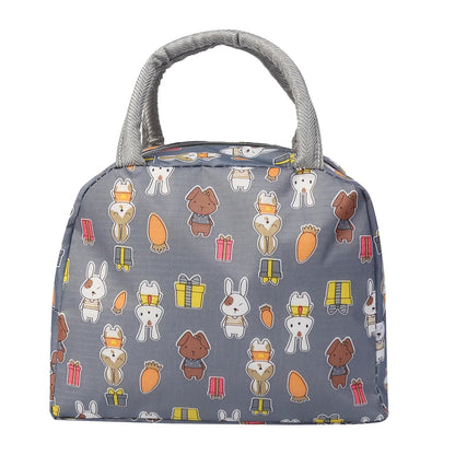 Cartoon Children's Lunch Bag Waterproof Oxford Cloth Portable Lunch Bags Tote Thermal Insulation Aluminum Film