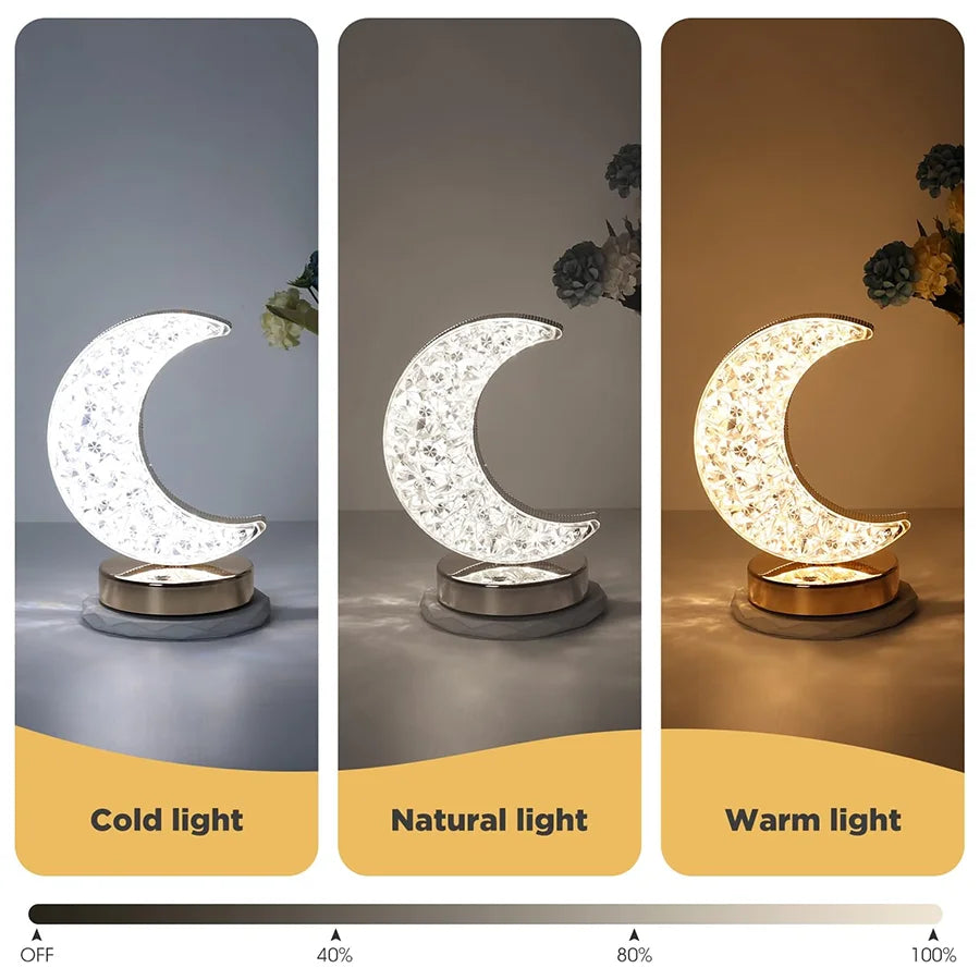 Star Moon Desk Lamp LED Decorative Lighting Night Light USB Rechargeable Bedside Atmosphere Light Moon Star Night Light