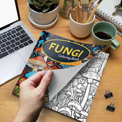 1pc Art Coloring Book 24Page Coloring Book Gift For Birthday Relieve Stress Kill Time Graffiti Painting Drawing Mushrooms Forest