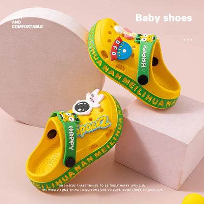 Children's Sandals EVA Ultra Light Boys and Girls Baby and Toddler Anti Slip Hole Shoes  Astronaut UFO Sandals Slippers