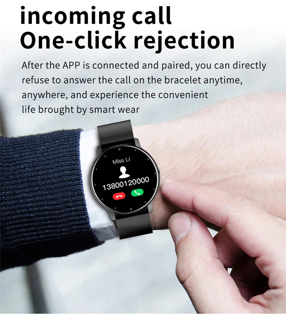 New Good Smart Watch Men Full Touch Screen Sport Fitness Watch IP67 Waterproof Blood Pressure Bluetooth Watches 220mAh Battery