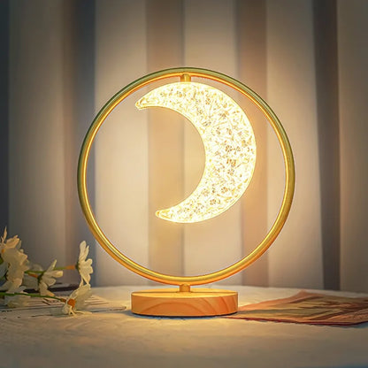 Moon Star Mini Bedside Living Room Desk Pendant Decorative Ins Hot 3 Color Warm White Light Lamp