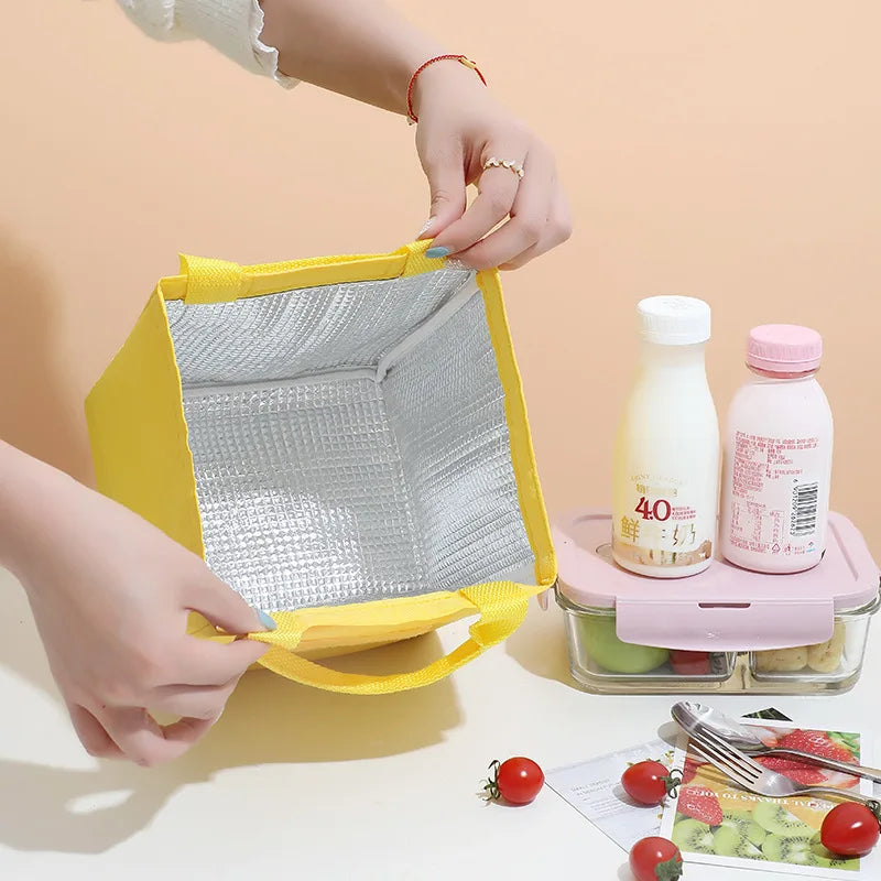 Kids Lunch Bag for School Portable Thermal Bag Children Cartoon Insulated Lunch Bag Cooler Pouch Dinner Container Handbags