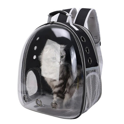Pet Backpack Transparent Space Capsule Double Shoulder Cat Go Out Backpack Expandable Cat Bag Go Out Portable Small Dog Bag