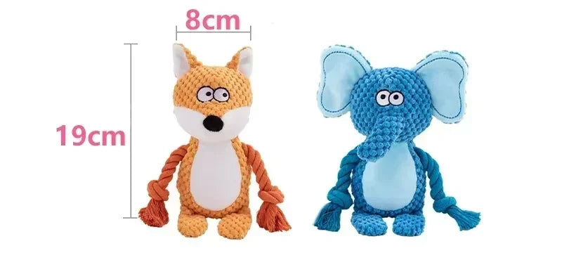 Chew Dog Dogs Sound Plush Small Stuffed For Raw Bite Supplies Resistant Squeaker Joint Rattle Toy Pet Toys Indestructible Puppy