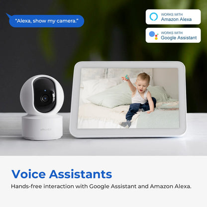 IMILAB-C21 IP Security Camera, 2.5K 360° Night Vision, Baby Monitor with App, 2-Way Audio, AI Detection, 2.4GHz WiFi