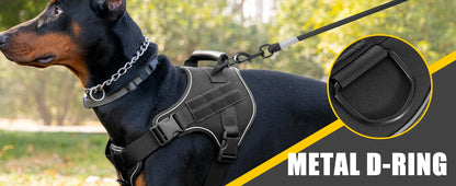 Tactical Dog Harness Pet Doberman Pinscher Pet Training Vest Dog Harness for Small Medium Large Dogs Explosion Proof