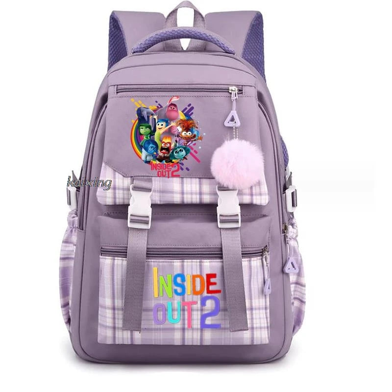 MINISO New Inside Out2 Backpacks Women Laptop Computer Large School Backpacks for Girls Packsack Birthday Gift