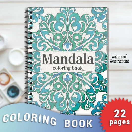 Mandala Adult Coloring Book - 8.3x11.2 inches Stress relief coloring book 22 pages of art therapy illustrations to relieve anxie