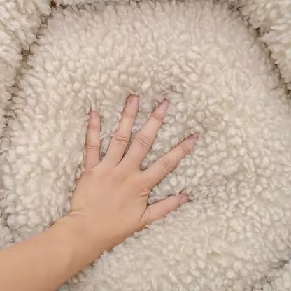 Wholesale Manufacturer Soft Luxury Fleece Plush Pet Cushion Round Donut Sleeping Calming Pet Cat Dog Bed Dog Kennel