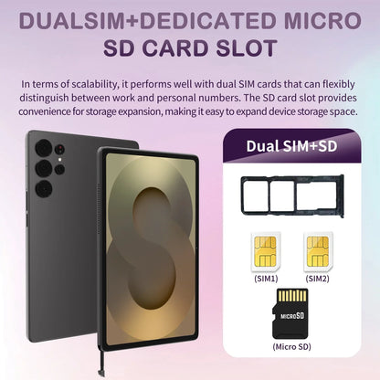 2025 New original Tablet computer Pad 24Ultra Snapdragon 8gen3 13-inch  Android 13.0 Dual 5G Network  Bluetooth WiFi  16GB+1TB