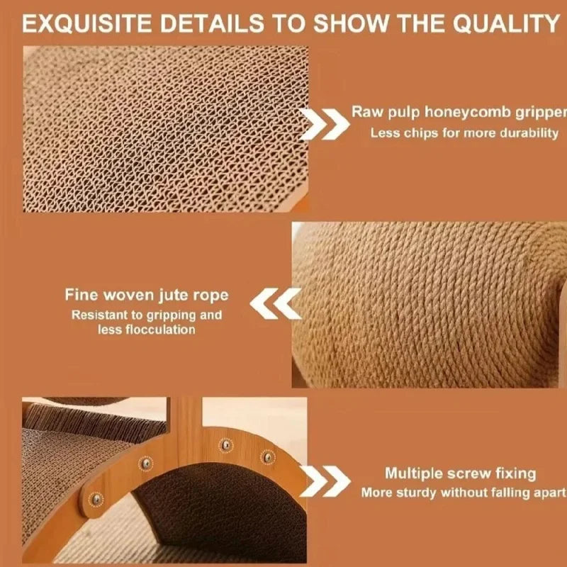 Rabbit Scratch Toy for Cats Kittens Indoor Playing Protect Furniture Natural Sisal Cat Scratcher Pet Training Accessory