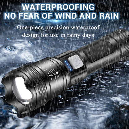 Powerful P70 Led Flashlights 5000LM Ultra Bright Tactical Light Emergency Spotlights Telescopic Zoom Light Built-in Battery
