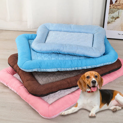 Pet Cooling Mat for Dogs Cat Breathable Sleeping Mat Pet Cushion Washable Self-Cooling Dog Pad for Small Medium Pets