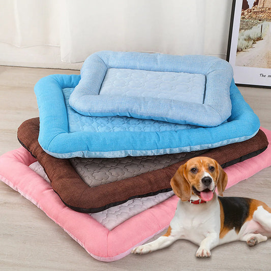 Pet Cooling Mat for Dogs Cat Breathable Sleeping Mat Pet Cushion Washable Self-Cooling Dog Pad for Small Medium Pets
