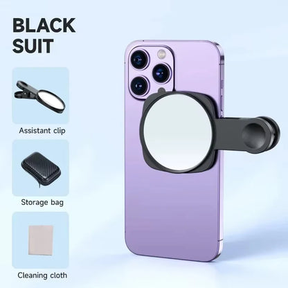 STTKGZD Selfie Reflector Mirror Mobile Phone Fill Light Kit Portable Mobile Mirror Clip Storage Bag Mobile Phone Rear Camera