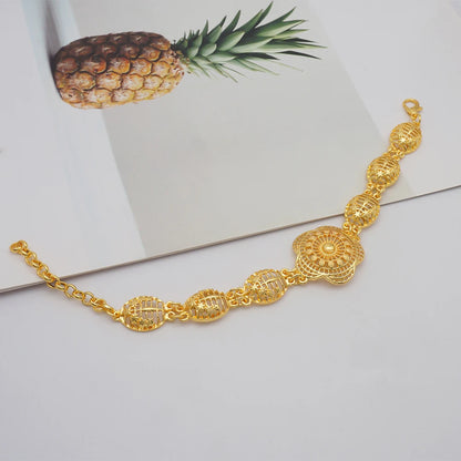2023 Fine Jewelry Sets For Women Dubai Bridal Wedding Gifts Necklace Bracelet Earrings Ring Jewellery Set African Bead jewelry